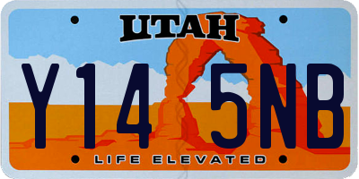 UT license plate Y145NB