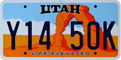 UT license plate Y145OK
