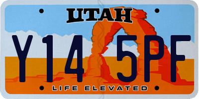 UT license plate Y145PF