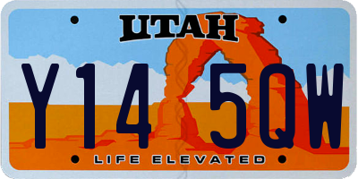 UT license plate Y145QW