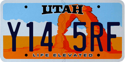 UT license plate Y145RF