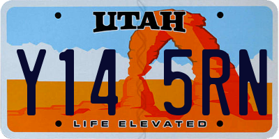 UT license plate Y145RN