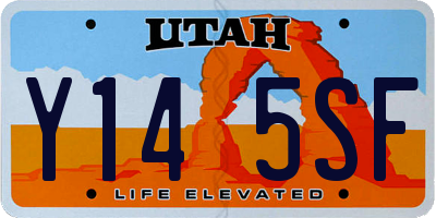 UT license plate Y145SF