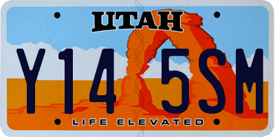 UT license plate Y145SM