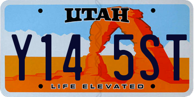 UT license plate Y145ST