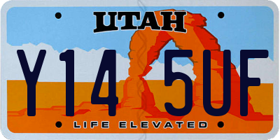 UT license plate Y145UF