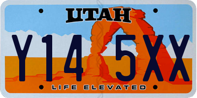 UT license plate Y145XX
