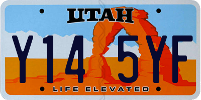 UT license plate Y145YF