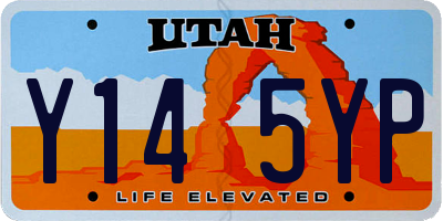 UT license plate Y145YP