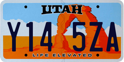 UT license plate Y145ZA