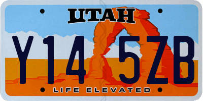 UT license plate Y145ZB