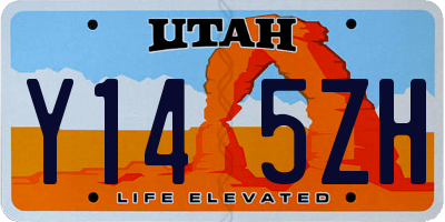 UT license plate Y145ZH
