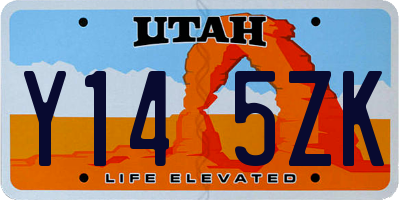 UT license plate Y145ZK