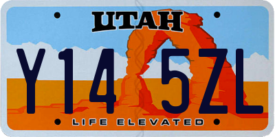 UT license plate Y145ZL