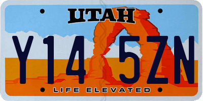 UT license plate Y145ZN