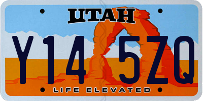 UT license plate Y145ZQ