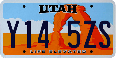 UT license plate Y145ZS