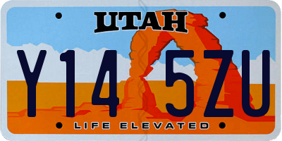 UT license plate Y145ZU