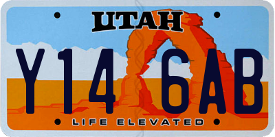 UT license plate Y146AB