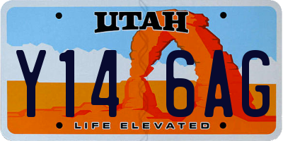 UT license plate Y146AG