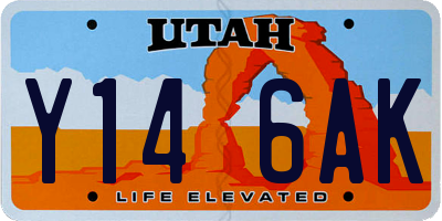 UT license plate Y146AK