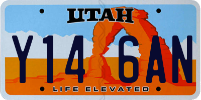UT license plate Y146AN