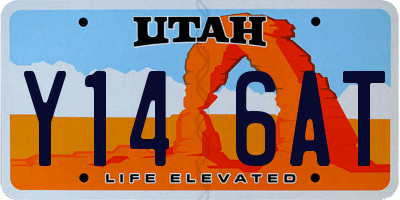UT license plate Y146AT