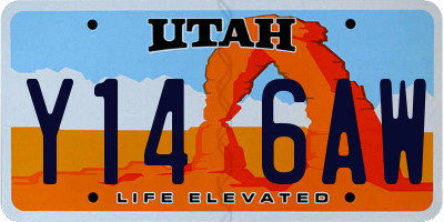 UT license plate Y146AW