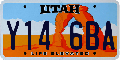 UT license plate Y146BA
