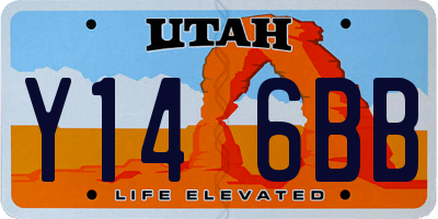 UT license plate Y146BB