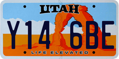 UT license plate Y146BE