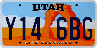 UT license plate Y146BG