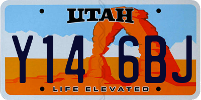 UT license plate Y146BJ