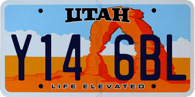 UT license plate Y146BL