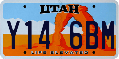 UT license plate Y146BM