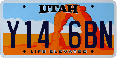 UT license plate Y146BN
