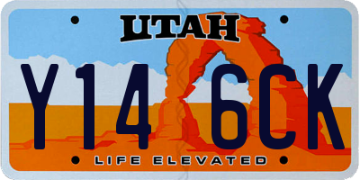 UT license plate Y146CK