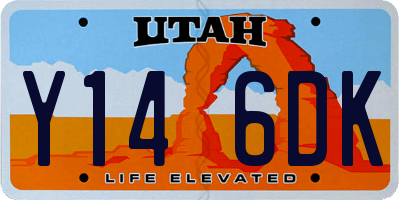 UT license plate Y146DK