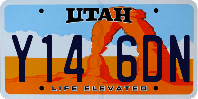 UT license plate Y146DN