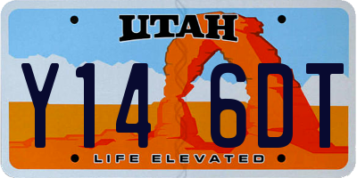 UT license plate Y146DT