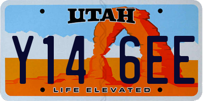 UT license plate Y146EE