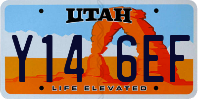 UT license plate Y146EF