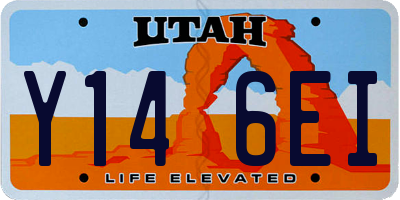 UT license plate Y146EI
