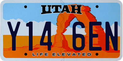 UT license plate Y146EN