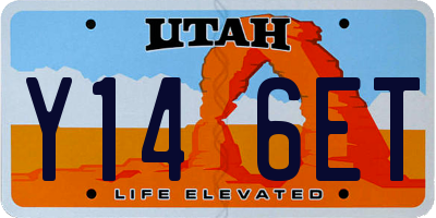 UT license plate Y146ET