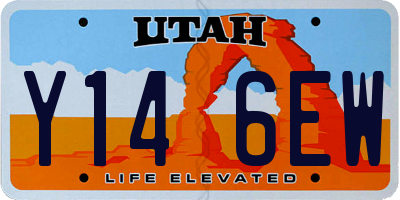 UT license plate Y146EW