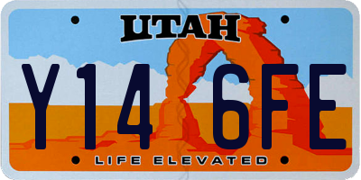 UT license plate Y146FE