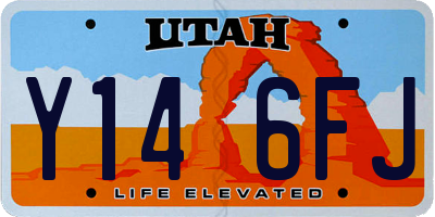 UT license plate Y146FJ