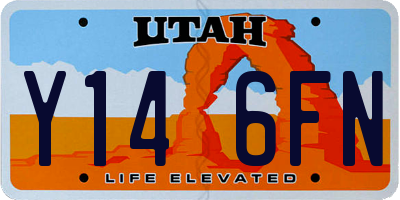 UT license plate Y146FN