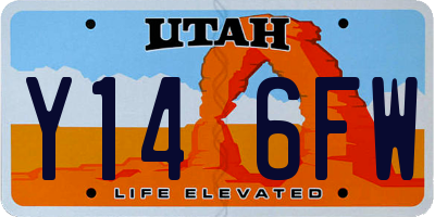 UT license plate Y146FW
